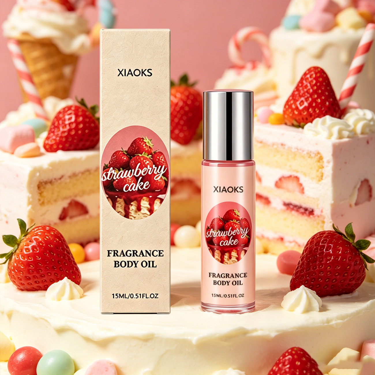 Pure Perfume Fragrance - 1 Bottle of Strawberry Cake Sweet
